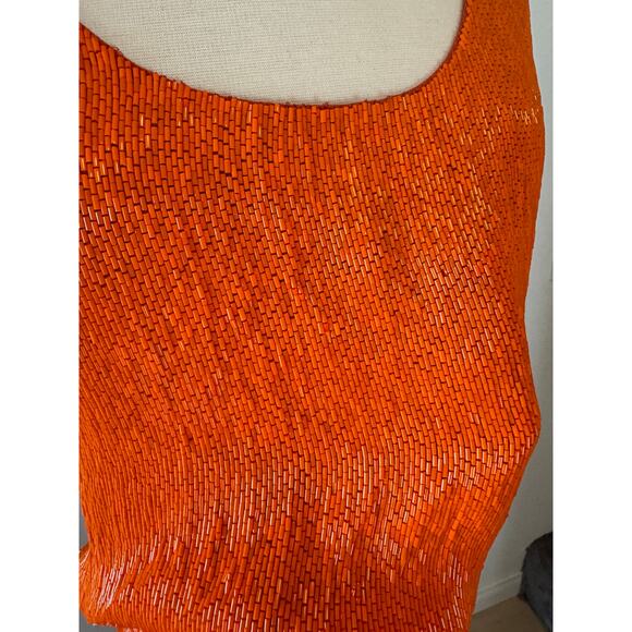 Ralph Lauren Bright Orange Beaded Tank Top - Picture 10 of 16